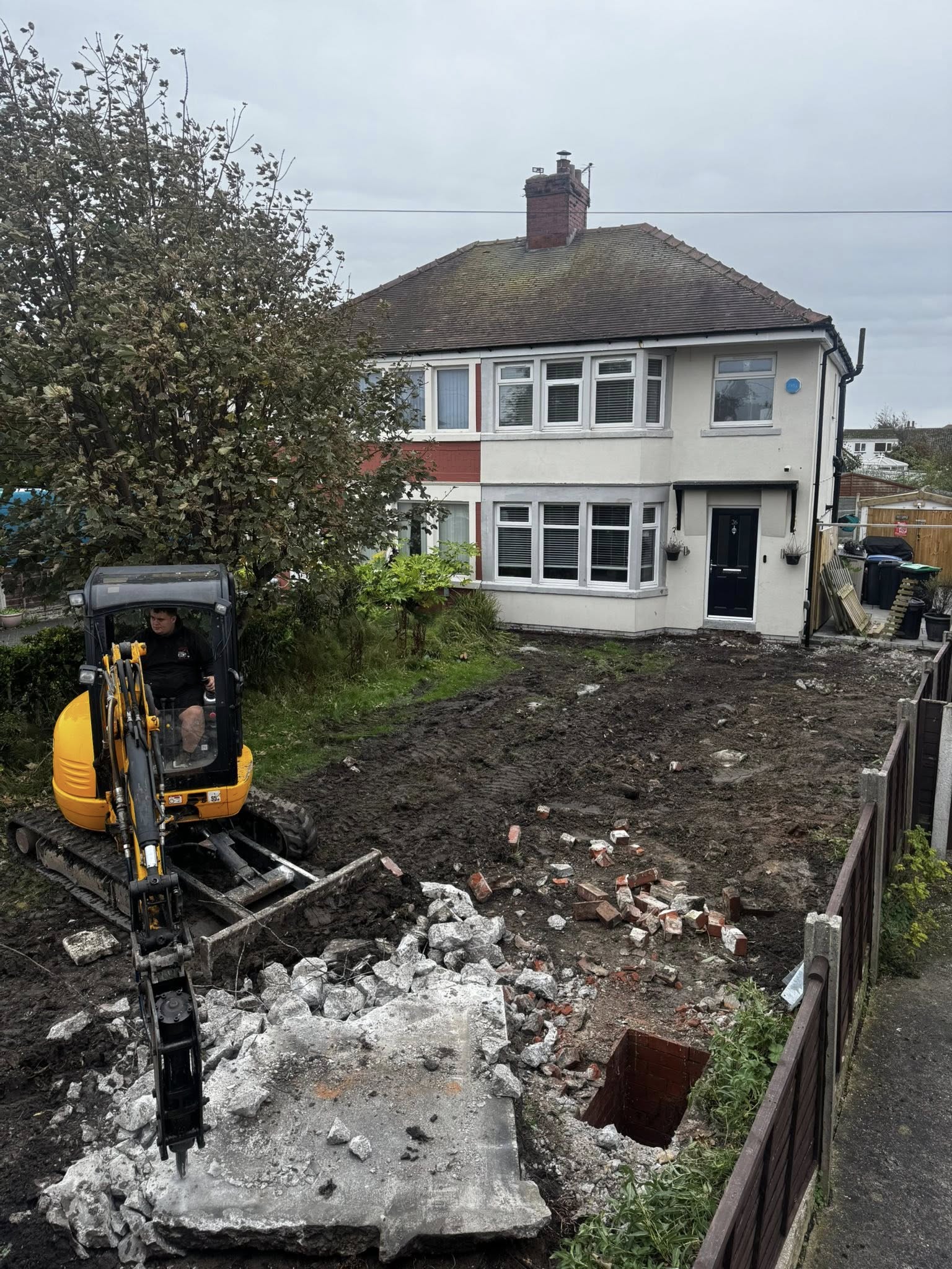 Drainage system installation on private property